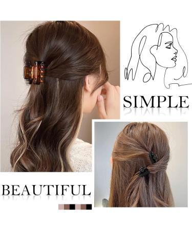 12 Pieces Small Hair Clips 3cm x 2cm/1.18inch x 0.78 inch Mini Hair Claw Clips Plastic Hair Jaw Clips for Women and Girls (Black and Brown) - Buy Online on GoSupps.com