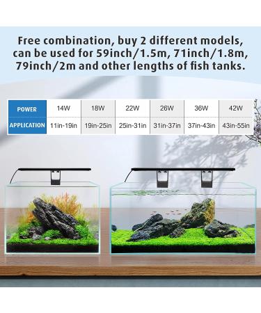Hygger 14W Clip On Full Spectrum LED Aquarium Light | Dual Timer Sunrise-Day-Sunset-Moon | 9 Colors for Planted Tank | Adjustable Brightness | 11-19 inch Tank - Buy Online on GoSupps.com