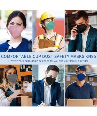 Kn95 Face Masks 50 Pcs - Cup Dust Safety Masks for Outdoor Protection - Buy Online on GoSupps.com