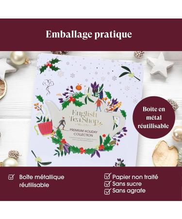 English Tea Shop Coffret Holiday Mauve de th s et infusions de No l biologiques Bo te en m tal de 72 sachets - 9 m langes festifs Cadeau th offrir Cannelle - Buy Online on GoSupps.com
