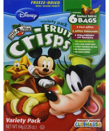 Brothers-All-Natural Fruit Crisps Disney Junior Variety Pack - 6 Packs, 2.26 oz (64 g) - Healthy Snack for Kids - Buy Online on GoSupps.com
