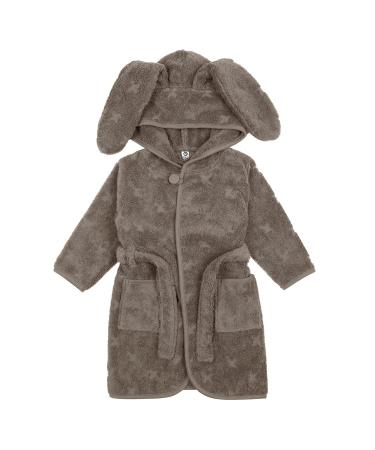 M sli by Green Cotton Baby Boys Bathrobe Bunny 92-98 Cashew