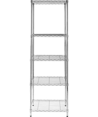 Honey-Can-Do SHF-01054 5-tier chrome shelving unit  250 lbs - Buy Online on GoSupps.com