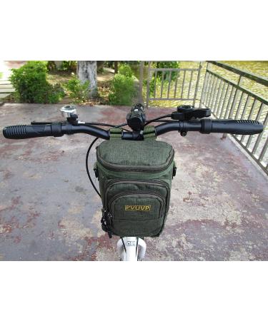 PVUVP Bike Handlebar Bag - 2.8L Waterproof Front Road Bike Bag for Commuter, Outdoor Riding, Traveling & Camping - Green - Buy Online on GoSupps.com