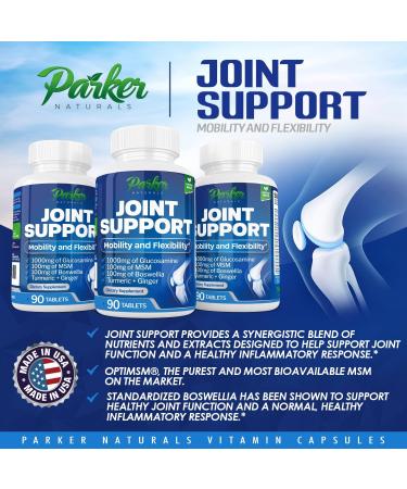 Joint Support Supplement - Glucosamine Chondroitin MSM & Turmeric for Mobility & Flexibility - 90 Capsules - Buy Online on GoSupps.com