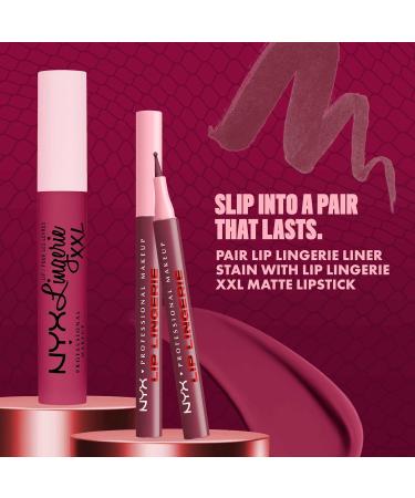 NYX Professional Makeup Lip Lingerie Liner - Feutre l vres stain - Couleur Mate Tenue Longue dur e Waterproof - Sans bavure & r siste aux transferts - Teinte : Up All Night 10 - Buy Online on GoSupps.com