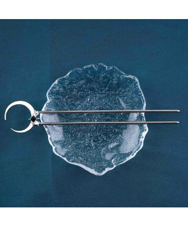 Yheakne Vintage U Shape Hair Stick Pins Moon Hair Fork Metal Long Hair Pin Silver Minimalist Hair Bun Holder Stick French Hair Accessories for Women and Girls - Buy Online on GoSupps.com