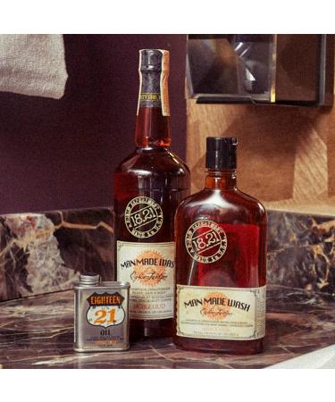 18.21 Man Made Original Noble Oud 3-in-1 Shower Gel Shampoo & Conditioner for Men - Hydrating Strengthening for All Hair & Skin Types 900ml - Buy Online on GoSupps.com