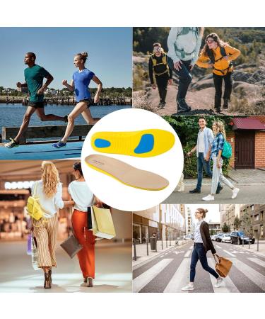 All-Day Arch Support Orthotic Insoles for Plantar Fasciitis & Flat Feet - Cushioning Comfort for Men & Women | Apricot Color (M: 8-10 / W: 8-11 - Buy Online on GoSupps.com