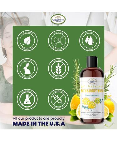 Sensitive Skin Body Wash for Women & Men - 2PACK pH5.5 | Moisturizing Sulfate-Free Shower Gel with Lemon Zest | Chemical-Free Cleanser - Buy Online on GoSupps.com