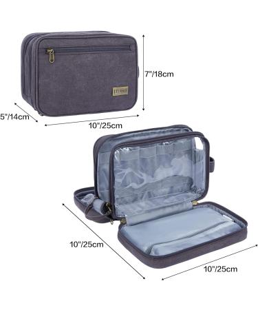 Leudes Medical Bag: Canvas Travel Pill Organizer for Medication & Supplements - Medium Dark Grey - Buy Online on GoSupps.com