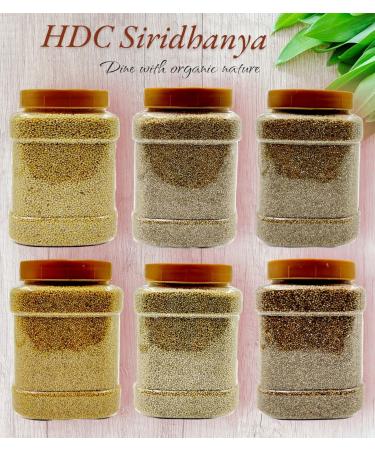 Siridhanya unpolished and organic positive millets combo pack of 6 with proso Each millet 900gm hygienic packed in Jar organically grown from Andhra Pradesh (india) - Buy Online on GoSupps.com