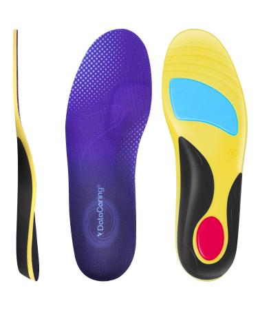 Insoles for Men Work Boots Shoe Inserts Women Replacement Low Arch Support Relieve Plantar Fasciitis Heel Pain Athletic Insoles Gel Pad Has Good Shock Absorption Size of Women 11-13  Men 10-12 L(Men's 10-12 Women's 11-13...