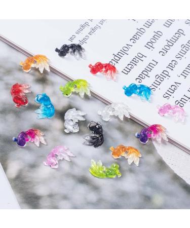 144Pcs Colorful Fish Nail Charms - Kawaii Mermaid & Koi Dangle Lucky Charms for Nail Art, Scrapbooking & Decor - Buy Online on GoSupps.com