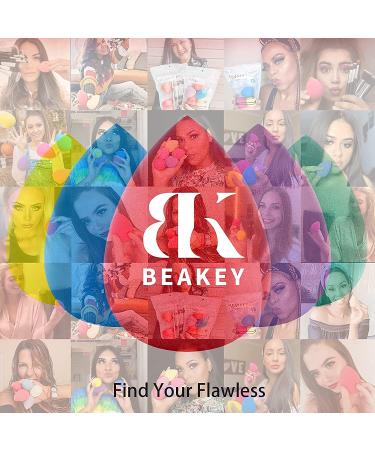 BEAKEY 5 Pcs Makeup Sponge Set - Foundation Blending Beauty Sponges for Liquid, Cream, and Powder Makeup - Multi-colored - Buy Online on GoSupps.com