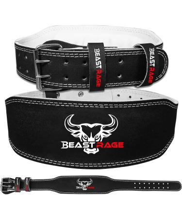 Weight lies leather hard -wearing fitness studio bodybuilding workout training weight lifting belt 10 adjustable holes 10.2 cm padded lumbar support training powerlifting L black - Buy Online on GoSupps.com