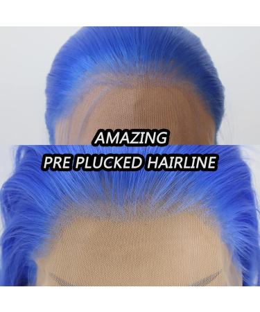 Blue Synthetic Lace Front Wig - Long Straight Hair for Black Women | Heat Resistant Fiber | Cosplay & Daily Wear - Buy Online on GoSupps.com