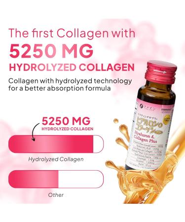FINE JAPAN Hyaluron & Collagen Plus Liquid Collagen Supplement with Vitamin C Hyaluronic Acid Pearl Coix Supports Skin Hydration Elasticity Hair & Nail Health Made in Japan 17 fl oz - Buy Online on GoSupps.com