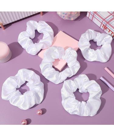Beaupretty 5-Pack No Damage Hair Ties - Elastic Ponytail Holders for Women & Girls (White) - Soft Scrunchies for Effortless Style - Buy Online on GoSupps.com