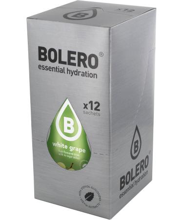 Bolero Drinks White Grape 12 x 9g - Delicious & Refreshing Low-Calorie Drink Mix (108g) - International Shipping Available - Buy Online on GoSupps.com