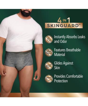 Depend Real Fit Incontinence Underwear for Men Disposable Maximum Absorbency Large/Extra-Large Black and Grey 12 Count (Packaging May Vary) Large/X-Large New - Buy Online on GoSupps.com