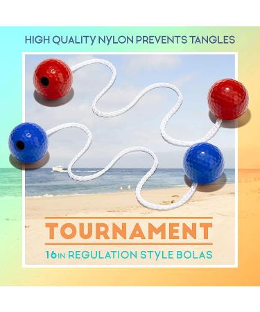 Franklin Sports Replacement Ladderball Bolas - Red/Blue (Set of 6) - Buy Online on GoSupps.com