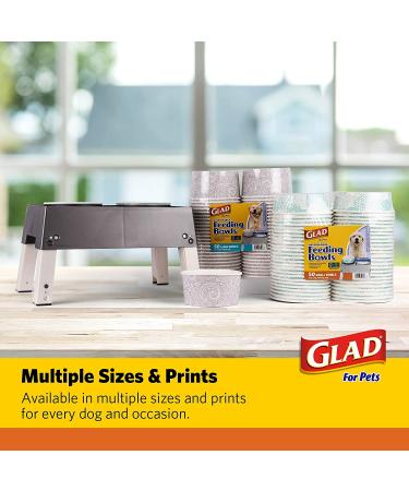 Glad for Pets Disposable Feeding Bowls - 50 Count Teal Small - Ideal for Dry and Wet Dog Food - Convenient Dog Water Bowls - Buy Online on GoSupps.com