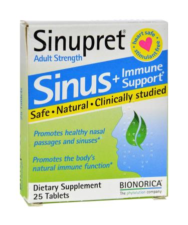 Sinupret Plus for Adults - 25 Tablets - Pack of 1