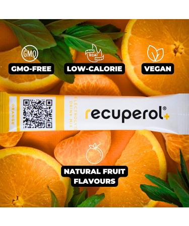 Recuperol Electrolyte Powder 80 Sachets - Hydrate & Recover with Zinc, Vitamin C, B12, D3, Potassium - Orange & Mixed Berry Variety Bundle - Buy Online on GoSupps.com