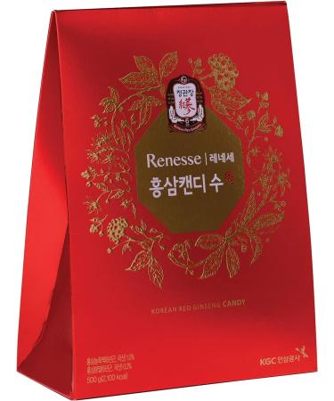 KGC Cheong Kwan Jang Korean Red Ginseng Renesse Candies 500g - 83 Count Pack - Panax Ginseng Sweet Sugar Candies - Buy Online on GoSupps.com