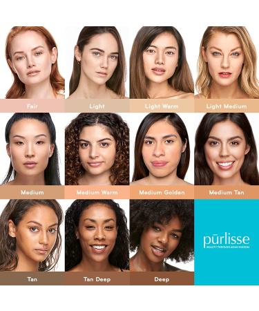 Purlisse Perfect Glow BB Cream SPF 30 - Tan Deep, 1.4 fl oz | Flawless, Hydrating Skin - Buy Online on GoSupps.com