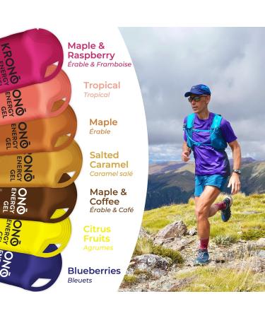 Krono Nutrition Energy Gel - Made with Natural Ingredients - Vegan - Gluten Free - 24 count Blueberries - Buy Online on GoSupps.com