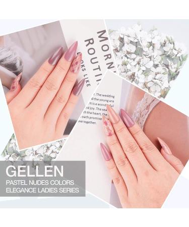 Gellen Gel Nail Polish Starter Kit - 6 Nude Warm Neutrals Colors with Top & Base Coats | Fall Winter Popular Gel Nail Set - Buy Online on GoSupps.com