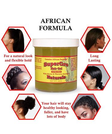 African Super Grow Hair Gel| Loc Gel for Retwist| Natural Styling Gel with Coconut Oil| Essential Hair Growth Serum|16 Oz -1 Pack - Buy Online on GoSupps.com