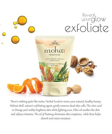 Charak Pharma Moha Herbal Face Scrub - Natural Exfoliation for Radiant Skin | International Shipping Available - Buy Online on GoSupps.com