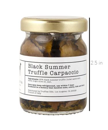 TRUFFLES USA Black Truffle Slices Carpaccio 1.76 oz - Imported from Italy | Vegetarian & Gluten Free - Buy Online on GoSupps.com