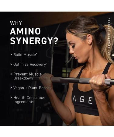 Kaged Muscle Amino Synergy Vegan BCAA + EAA Powder - Raspberry Lemonade with Coconut Water | 30 Servings with Caffeine - Buy Online on GoSupps.com