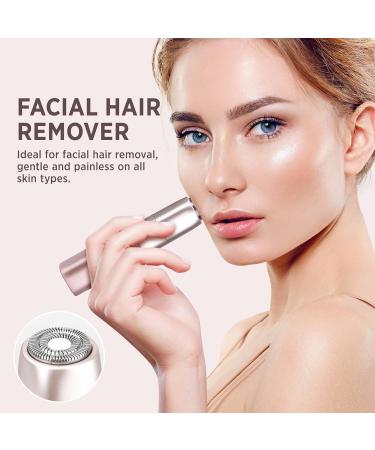 2 in 1 Painless Electric Facial Hair Remover for Women - Nose Trimmer & Face Shaver - Rechargeable Hair Removal Tool for Peach Fuzz, Lips & Chin - Buy Online on GoSupps.com
