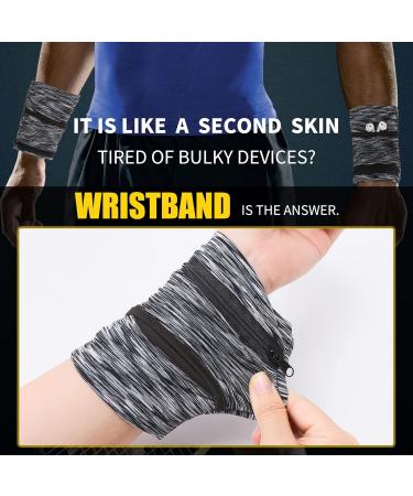 Ultimate Sports Wrist Bag with Zipper - Perfect for Running Jogging Walking Biking & Yoga - Black - Buy Online on GoSupps.com