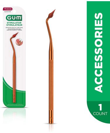 GUM Stimulator with Permanent Handle and Rubber Tip for Precision Control - Massages Gums, 1 ct - Buy Online on GoSupps.com