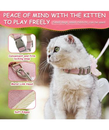 Escape Proof Pink Cat Harness and Leash Set for Small and Large Cats - Junsirs (Pink S 7.09-8.66 (18-22cm)) - Buy Online on GoSupps.com