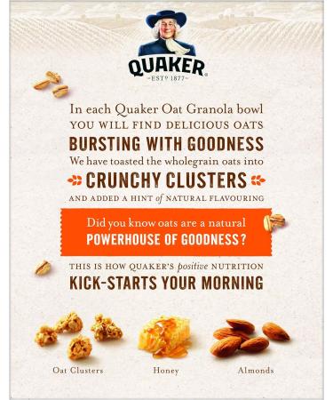 Quaker Honey and Almond Oat Granola 500 g (Pack of 5) - Buy Online on GoSupps.com