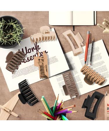 AUSYIWI 8 Pieces Large Square Barrette Barrette Non-Slip Hair Clips for Elegant Girls 11cm - Buy Online on GoSupps.com