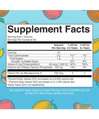 MaryRuth's Vitamin K2+D3 Gummies (Peach Mango & Apricot) & USDA Organic Probiotic Drops | Clean Label Project Verified | Vitamins for Joint Support & Overall Health | Vegan Non-GMO Gluten Free - Buy Online on GoSupps.com