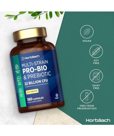 Horbaach MultiStrain ProBio and Prebiotic 22B 180 Capsules Probiotics and Prebiotic Supplement 3 Months Delivery Horbach - Buy Online on GoSupps.com