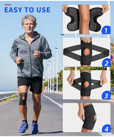 ANACON Knee Brace for Meniscus Tear & Knee Pain - Adjustable Compression Support for ACL, MCL, Arthritis - Breathable Brace with Side Stabilizers - XXX-Large - Buy Online on GoSupps.com