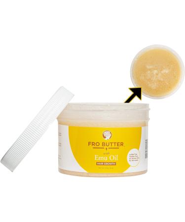 Fro Butter with Emu Oil for Hair & Beard Growth Treatment: Shea Butter Virgin Coconut & Lavender Oil Pumpkin Seeds & Nourishing Extracts to Restore Hair and Deal With Damaged and Brittle Hair - Buy Online on GoSupps.com
