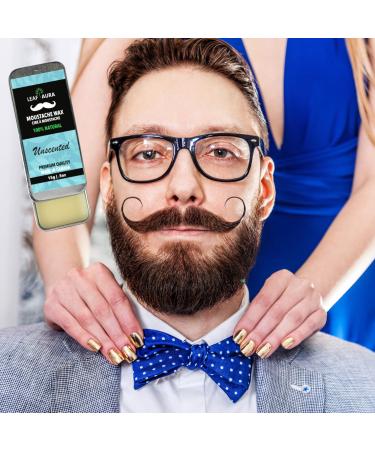 Buy 100% Natural Unscented Moustache Wax - Medium Hold | Premium Quality Made in Canada - 15g - Buy Online on GoSupps.com