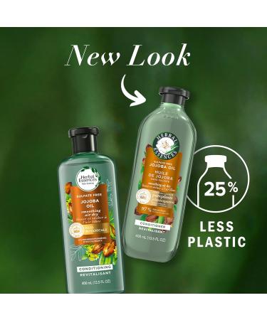 Herbal Essences Pure Plants Jojoba Oil Sulfate Free Conditioner Made for Air Drying Smoothing with Certified Camellia Oil and Aloe Vera For All Hair Types Especially Frizzy Hair 400 mL Unscented 400 ml (Pack of 1) - Buy Online on GoSupps.com