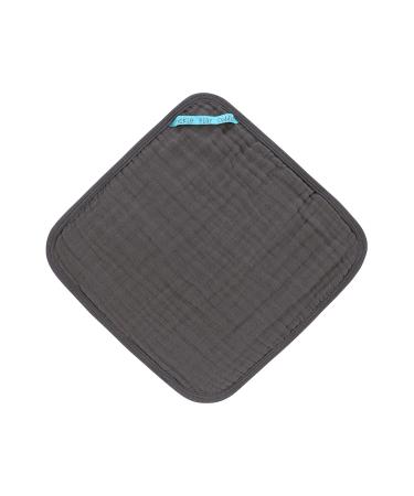 L SSIG Muslin Washcloth Cotton Set of 3 - Anthracite Wash Cloths | Eco-Friendly & Soft for Baby Care | International Shipping Available - Buy Online on GoSupps.com